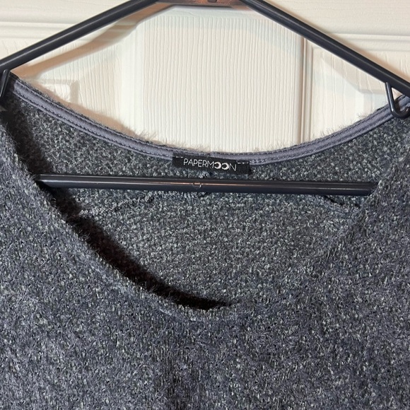 Papermoon Light Sweater Dark Grey Long Sleeve. No Tag SZ Med - Picture 2 of 11